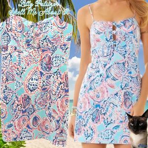 NWT $179 Lilly Pulitzer | Shell Me About It | Lined Cotton Seashell Petra Dress